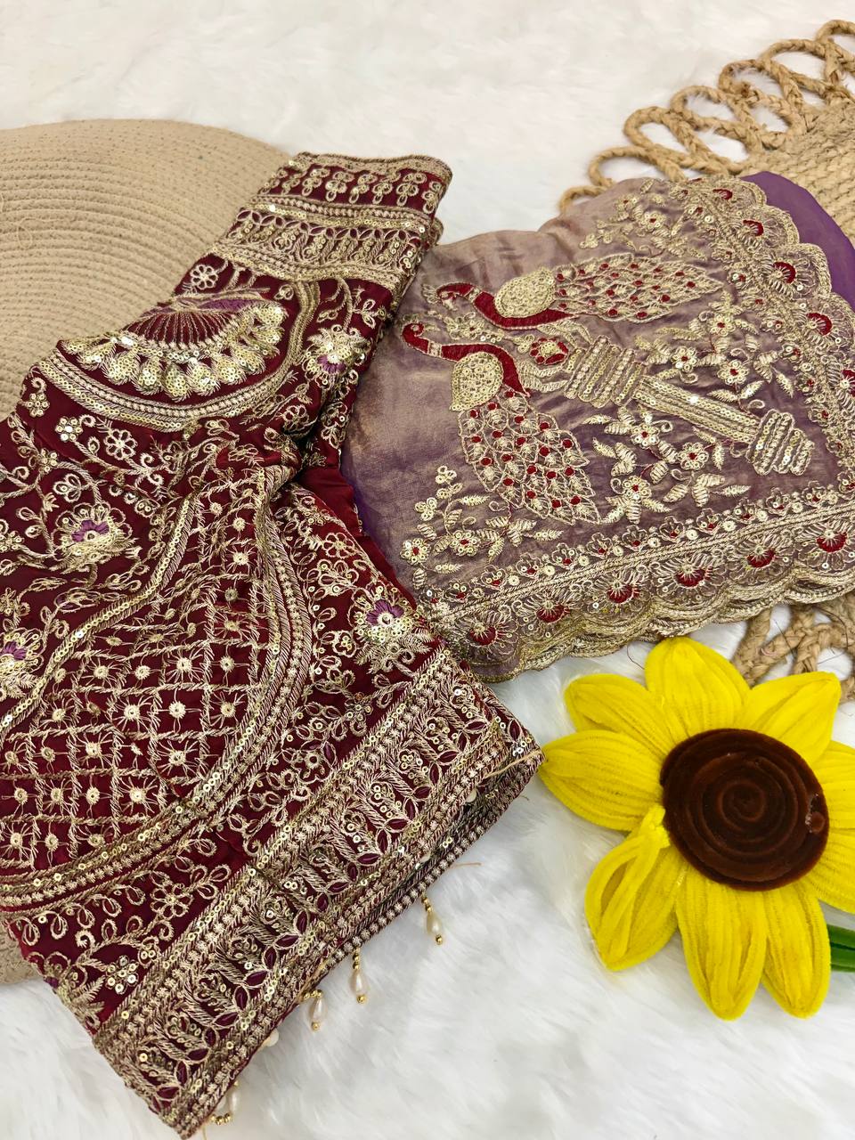 Presenting our stunning Space Satin Saree