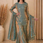Premium Fandy Zari Sequence Embroidery Sarara Set