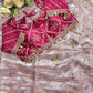 Pure soft Rimzim silk saree with beautiful embroidery