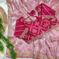 Pure soft Rimzim silk saree with beautiful embroidery