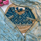 Pure soft Rimzim silk saree with beautiful embroidery