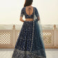 Georgette Thread Zari Sequence Embroidery Lehenga