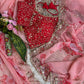 Soft & pure georgette fabric with floral prints embroidery saree