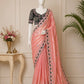 Pure Fandy satin material with c pallu embroidery work saree