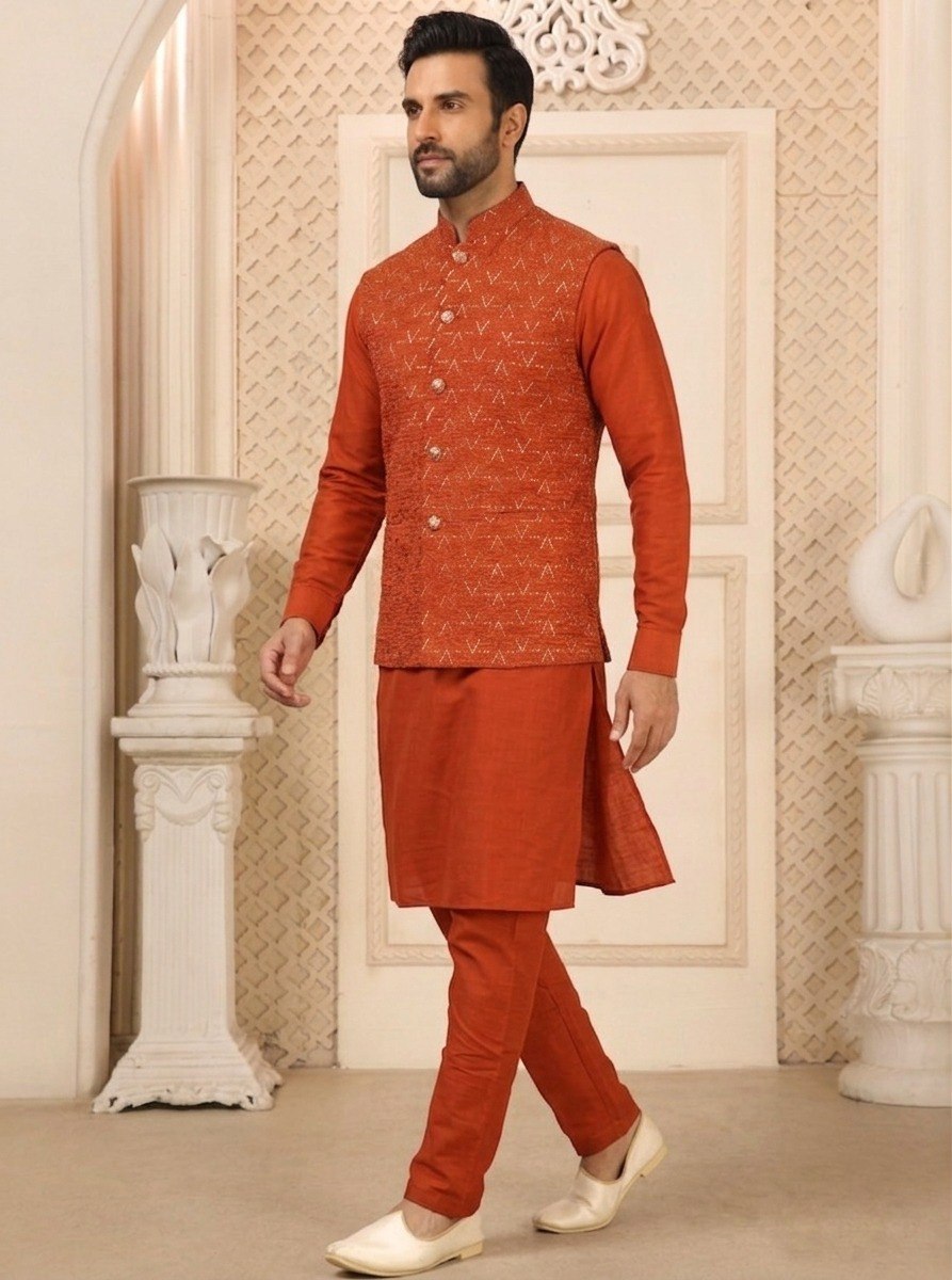Premium Men’s Koti Kurta Set