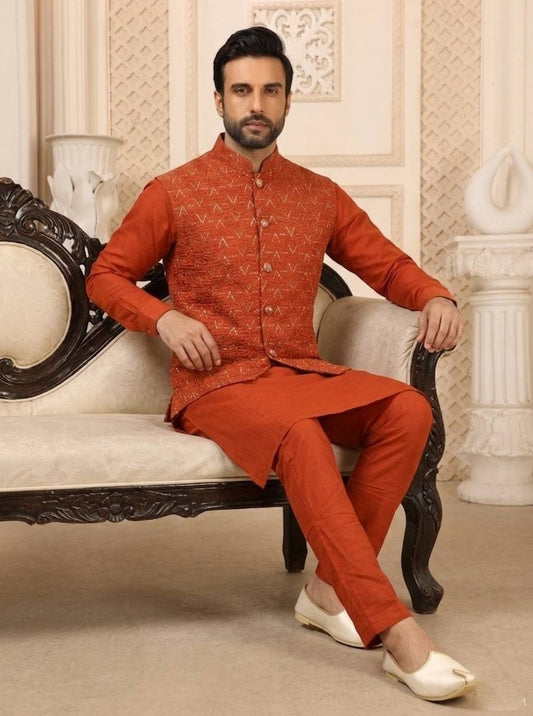 Premium Men’s Koti Kurta Set