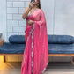 LOVING HART DIAMOND WORK BORDER SPACE SILK SAREE
