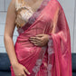 LOVING HART DIAMOND WORK BORDER SPACE SILK SAREE