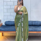 LOVING HART DIAMOND WORK BORDER SPACE SILK SAREE