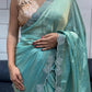 LOVING HART DIAMOND WORK BORDER SPACE SILK SAREE
