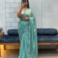 LOVING HART DIAMOND WORK BORDER SPACE SILK SAREE