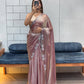LOVING HART DIAMOND WORK BORDER SPACE SILK SAREE