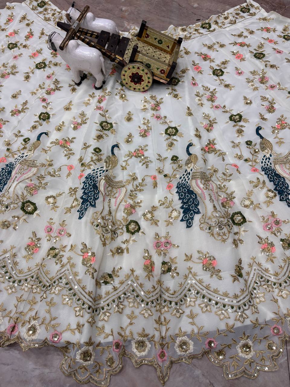 Launching the 3.5 Meter Flare Fox Georgette Lehenga