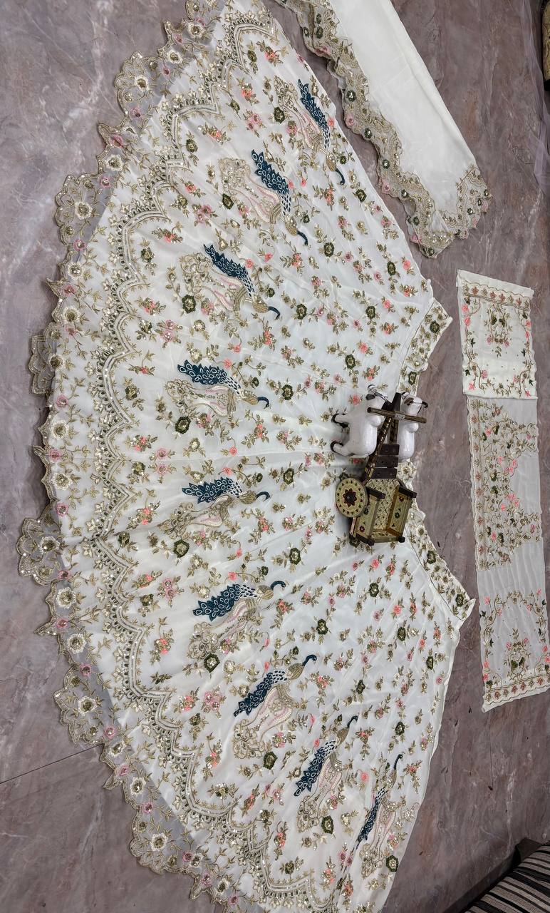 Launching the 3.5 Meter Flare Fox Georgette Lehenga