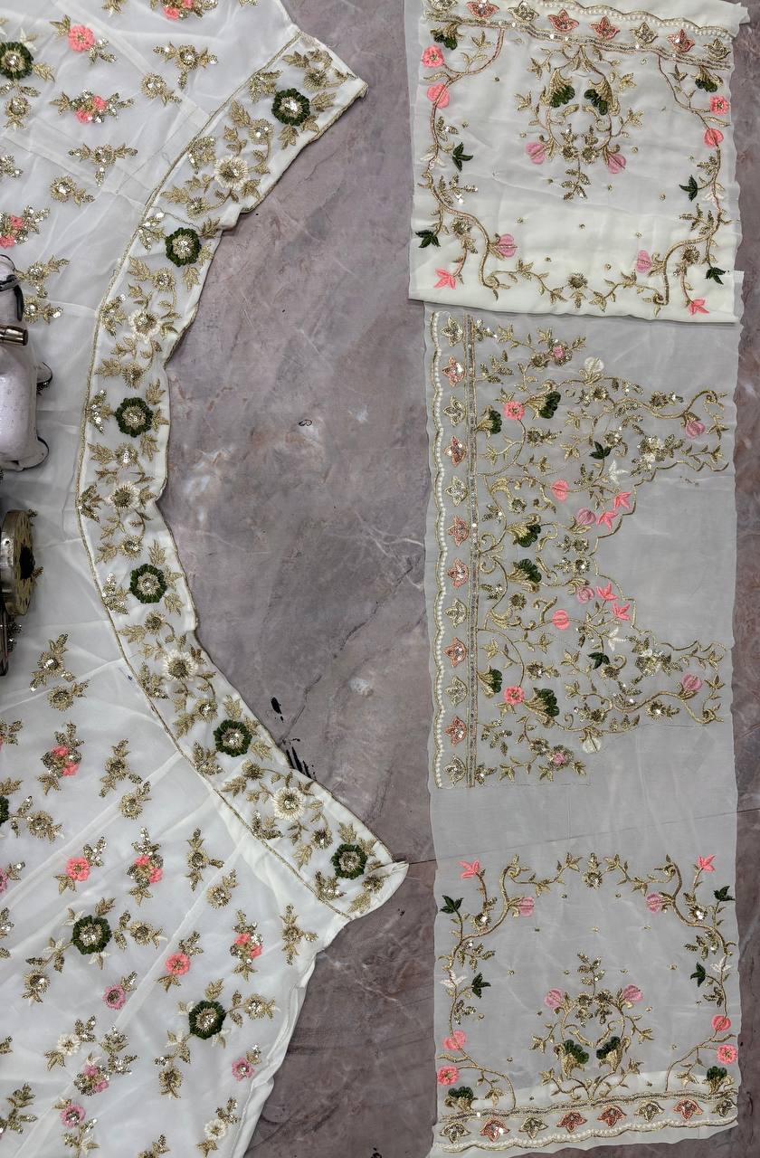 Launching the 3.5 Meter Flare Fox Georgette Lehenga
