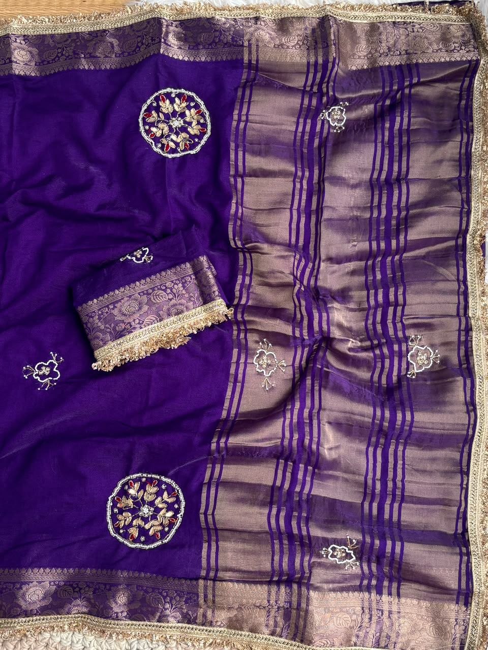Very Soft nd elegant Rich look fendy sartin fabric saree