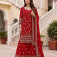 Faux Georgeet Embroidery Thread Sequence Zari