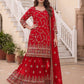 Faux Georgeet Embroidery Thread Sequence Zari
