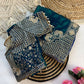 Pure Fandy satin material with c pallu embroidery work saree