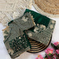 Pure Fandy satin material with c pallu embroidery work saree