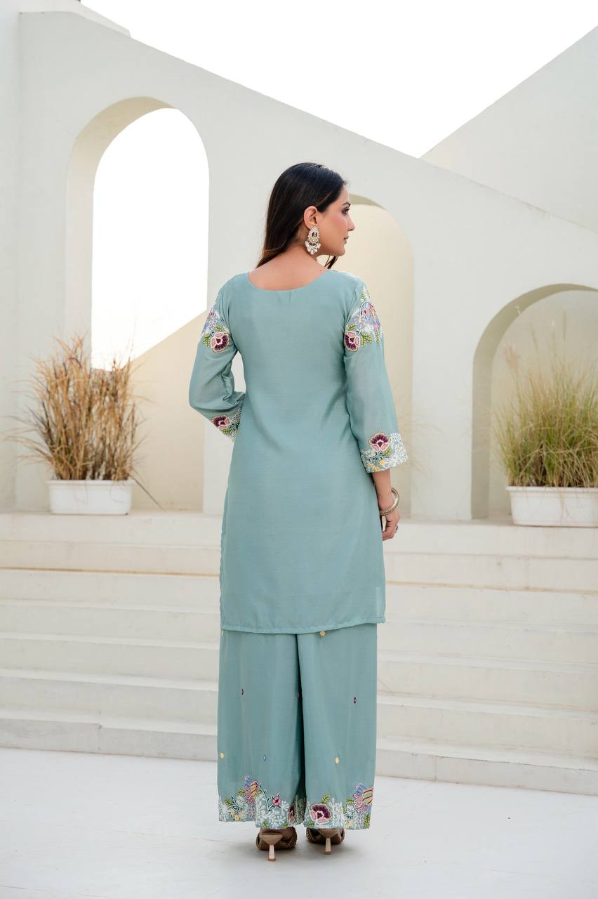 Presenting New Ready Made kirti Plazzo With Dupatta Collection