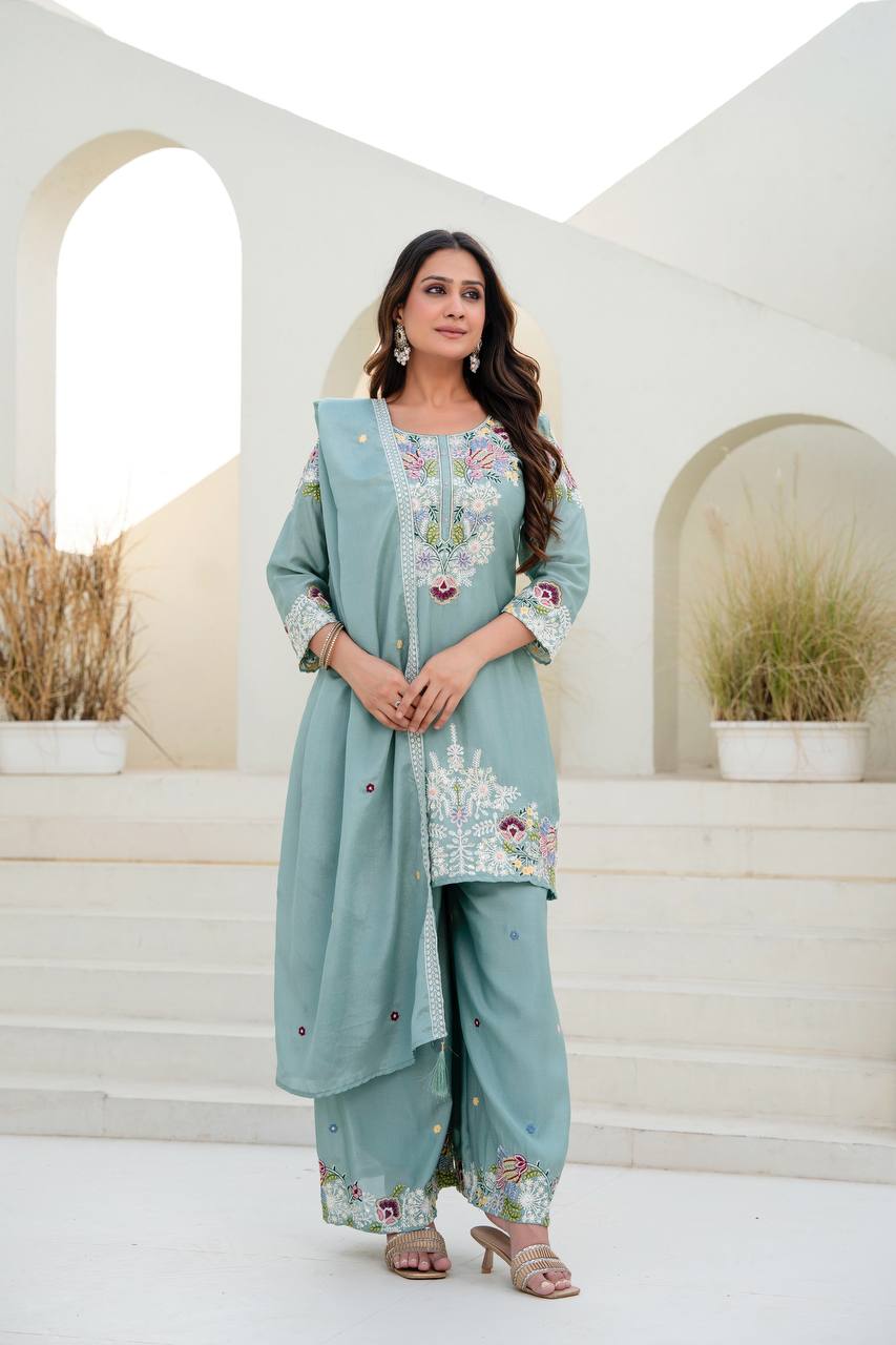 Presenting New Ready Made kirti Plazzo With Dupatta Collection