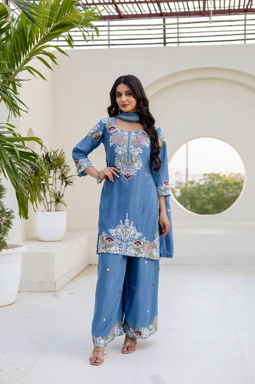 Presenting New Ready Made kirti Plazzo With Dupatta Collection