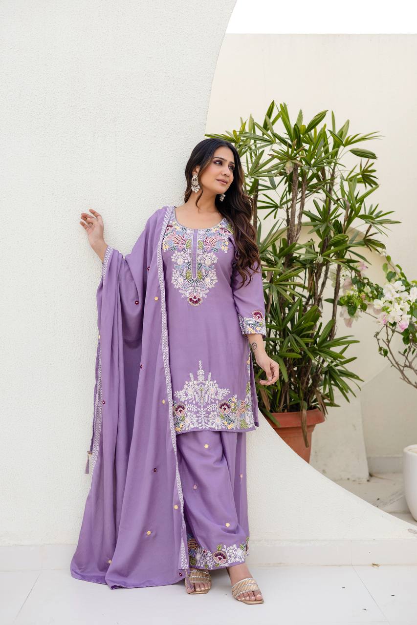 Presenting New Ready Made kirti Plazzo With Dupatta Collection