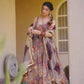Digital printed Jimy organza silk suit