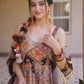 Digital printed Jimy organza silk suit