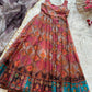 Digital printed Jimy organza silk suit