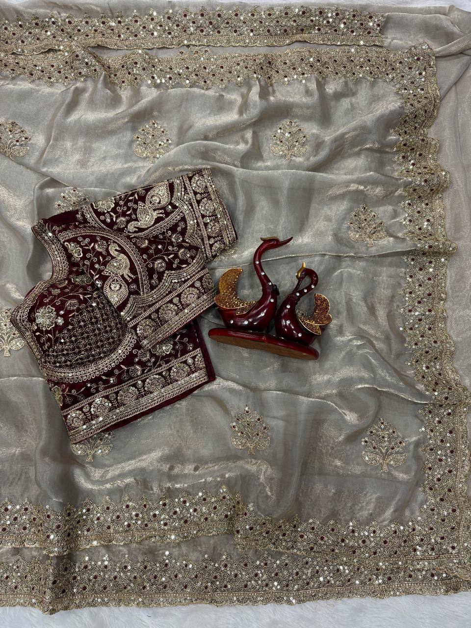 Soft Frendy Satin Fabric Saree