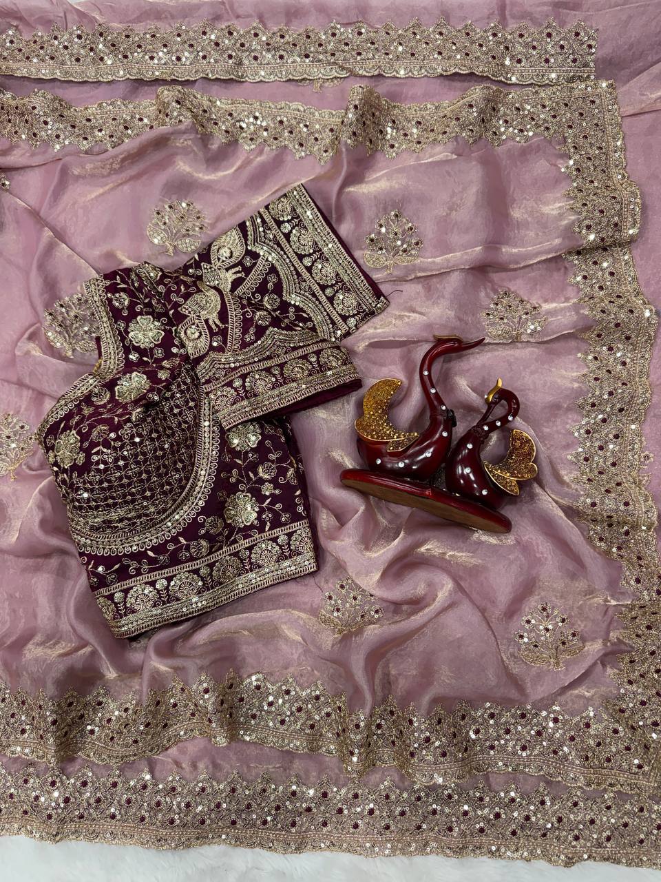 Soft Frendy Satin Fabric Saree