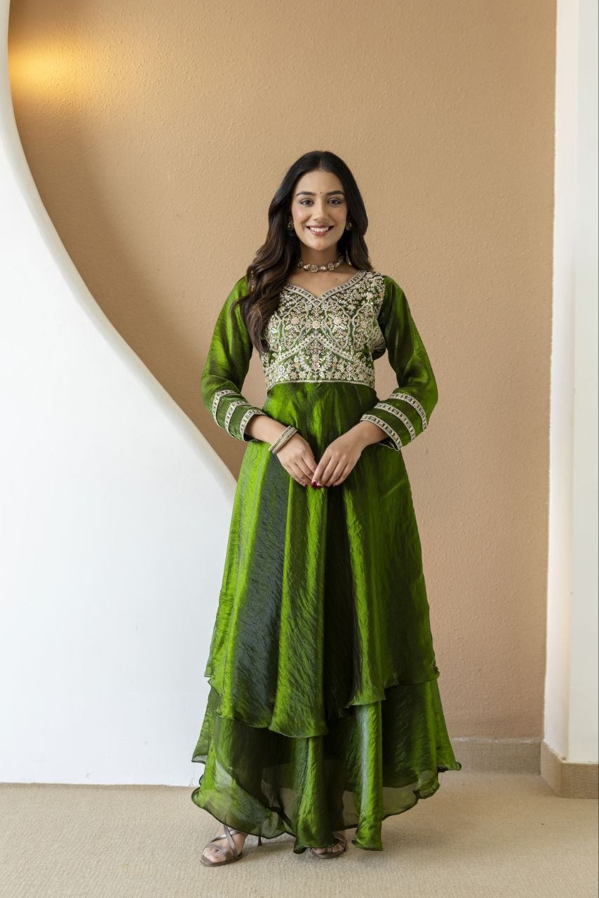 New Ready-made Collection With Fandy Silk Gown