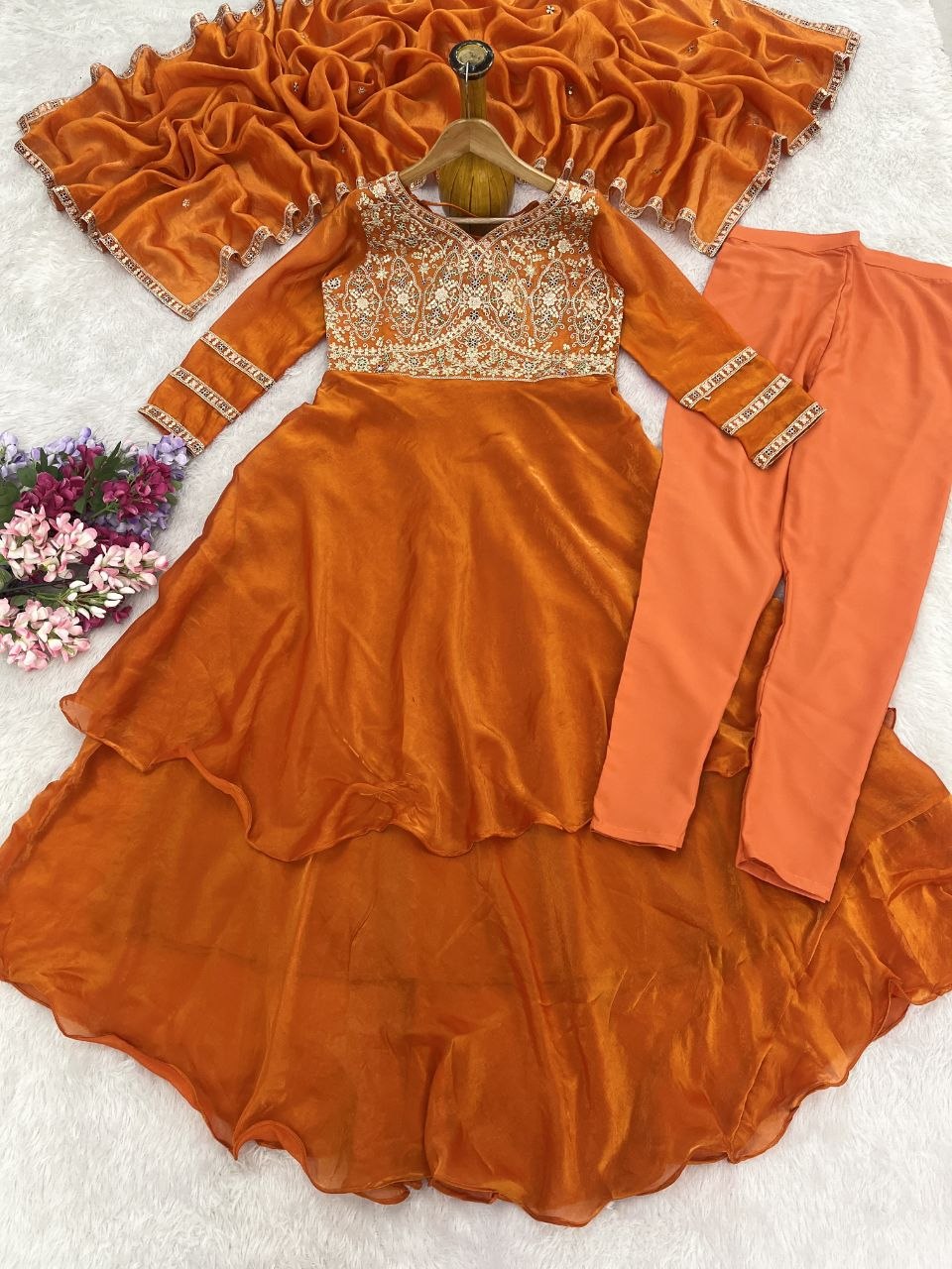New Ready-made Collection With Fandy Silk Gown