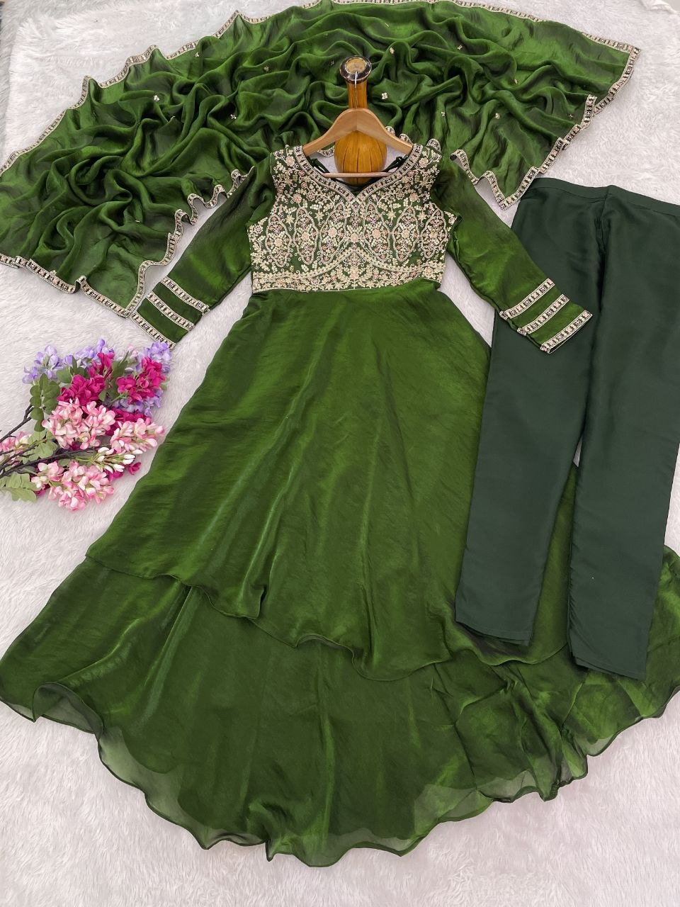 New Ready-made Collection With Fandy Silk Gown