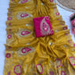 Pure star Georgette fabric with c pallu embroidery work saree