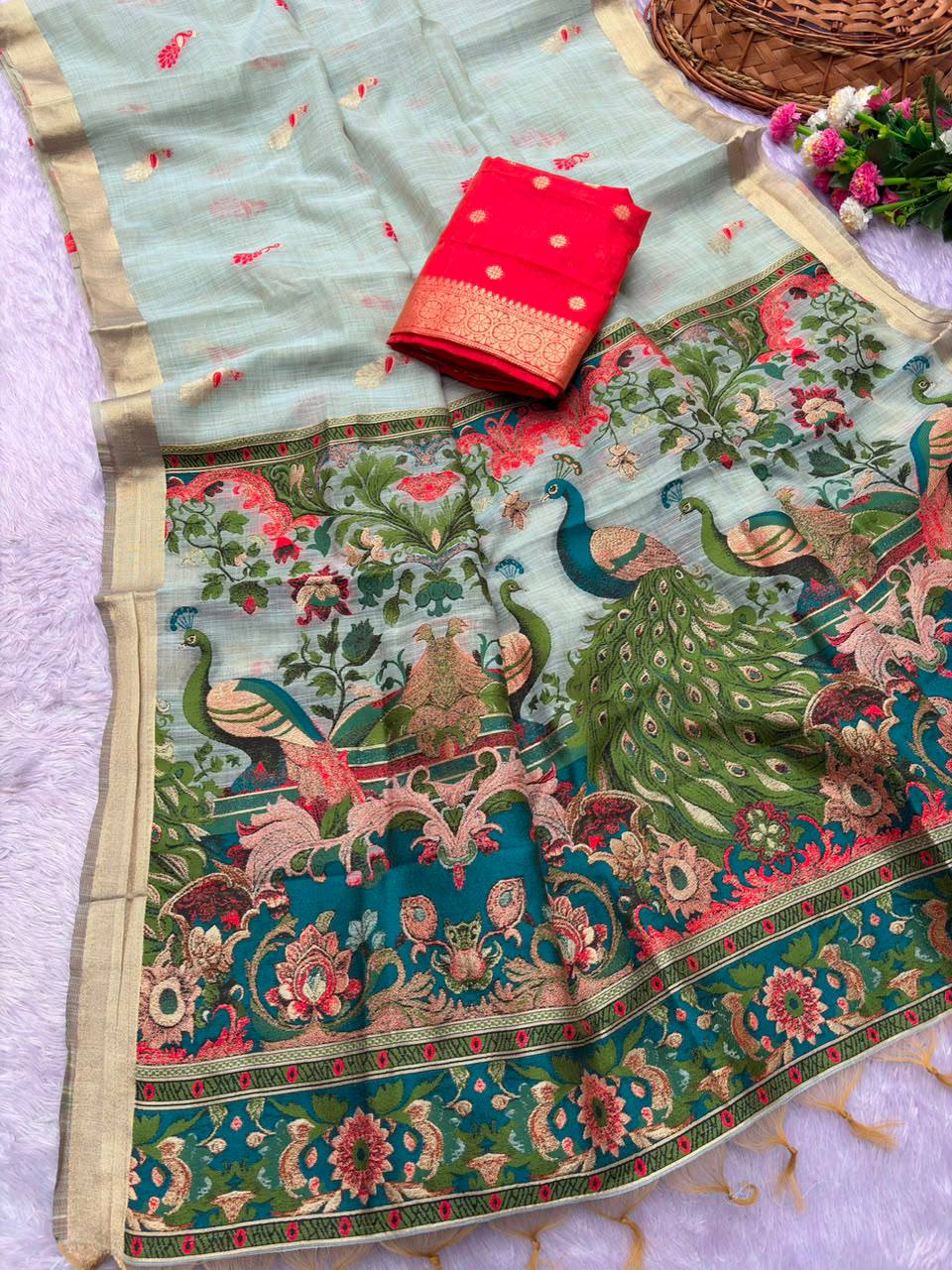 PURE JAMDANI SILK SAREE