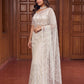 Net Bidds sequence pearls Embroidery Work Saree