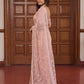Net Bidds sequence pearls Embroidery Work Saree