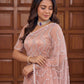 Net Bidds sequence pearls Embroidery Work Saree