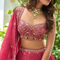 Soft & Flowing Chinon Elegant Zari Dori & Sequence Embroidery Lehenga