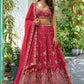 Soft & Flowing Chinon Elegant Zari Dori & Sequence Embroidery Lehenga
