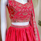 Soft & Flowing Chinon Elegant Zari Dori & Sequence Embroidery Lehenga