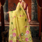 Khadi Cotton Multi Colour Extract Design Saree