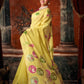 Khadi Cotton Multi Colour Extract Design Saree