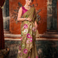 Khadi Cotton Multi Colour Extract Design Saree