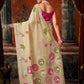Khadi Cotton Multi Colour Extract Design Saree