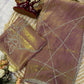 Beautiful Jarkhan Diamond work Saree