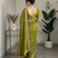 Designer Party Wear Soft  Fendy Satin silk Saree